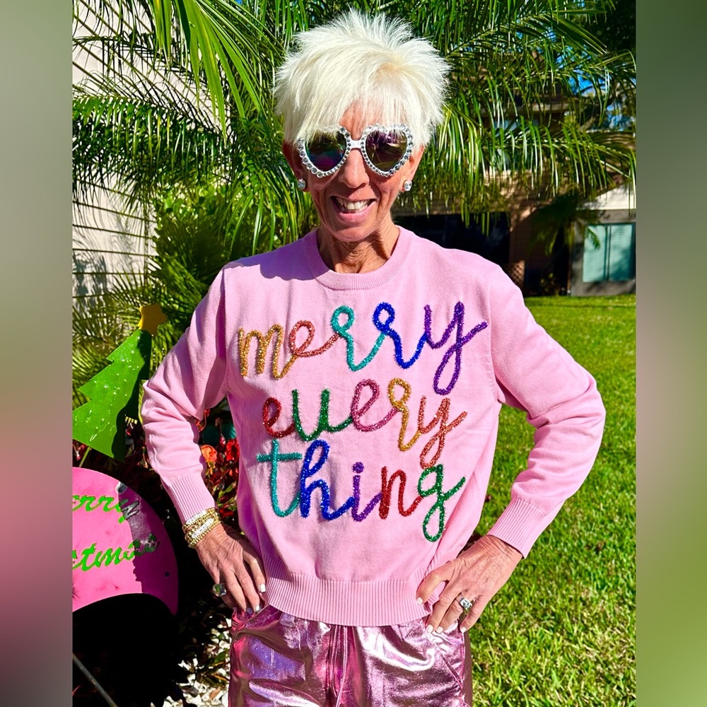 Queen of Sparkles Merry Everything Sweater NWOT